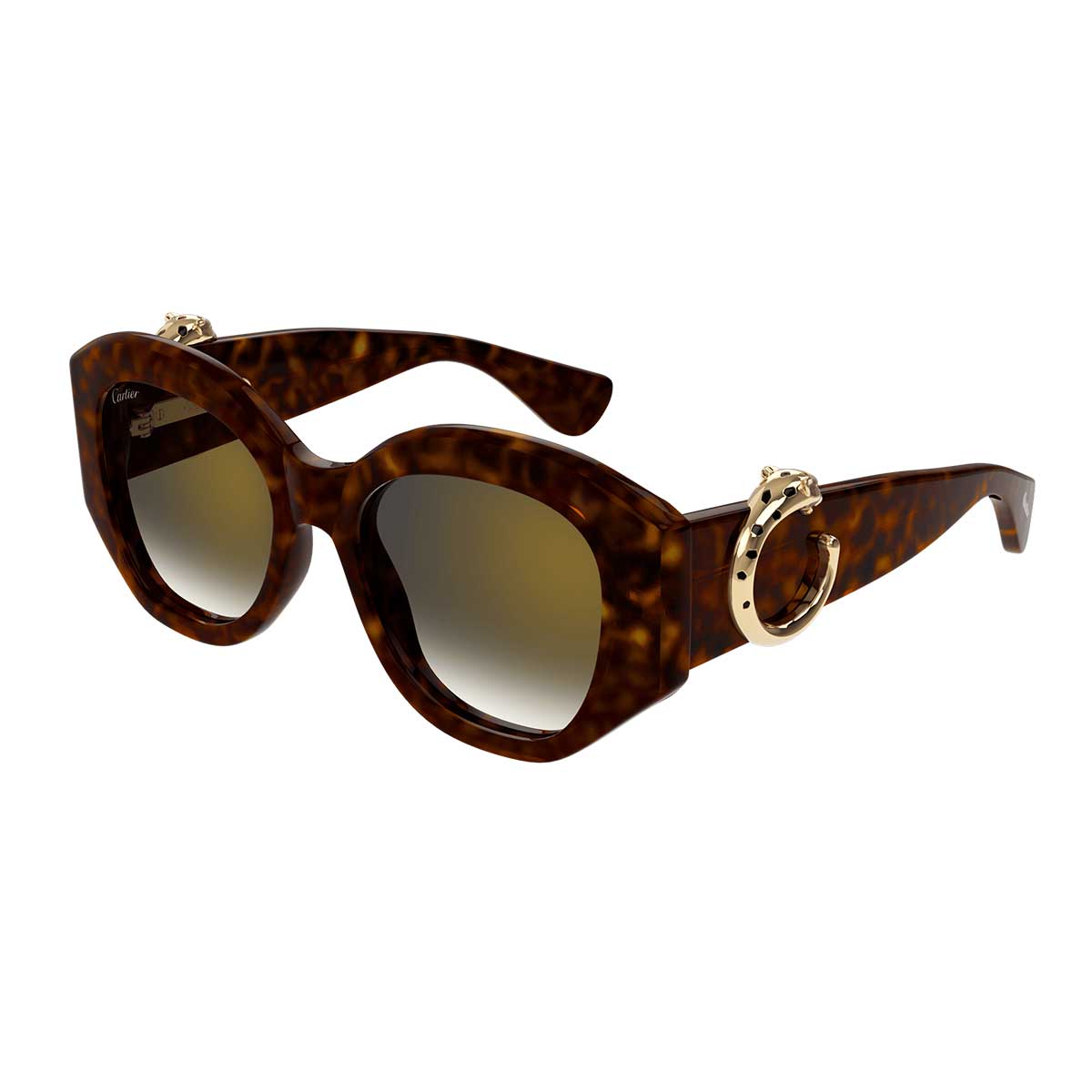 Cartier Occhiali da Sole CT0502S 002 Marrone/Verde Donna 2