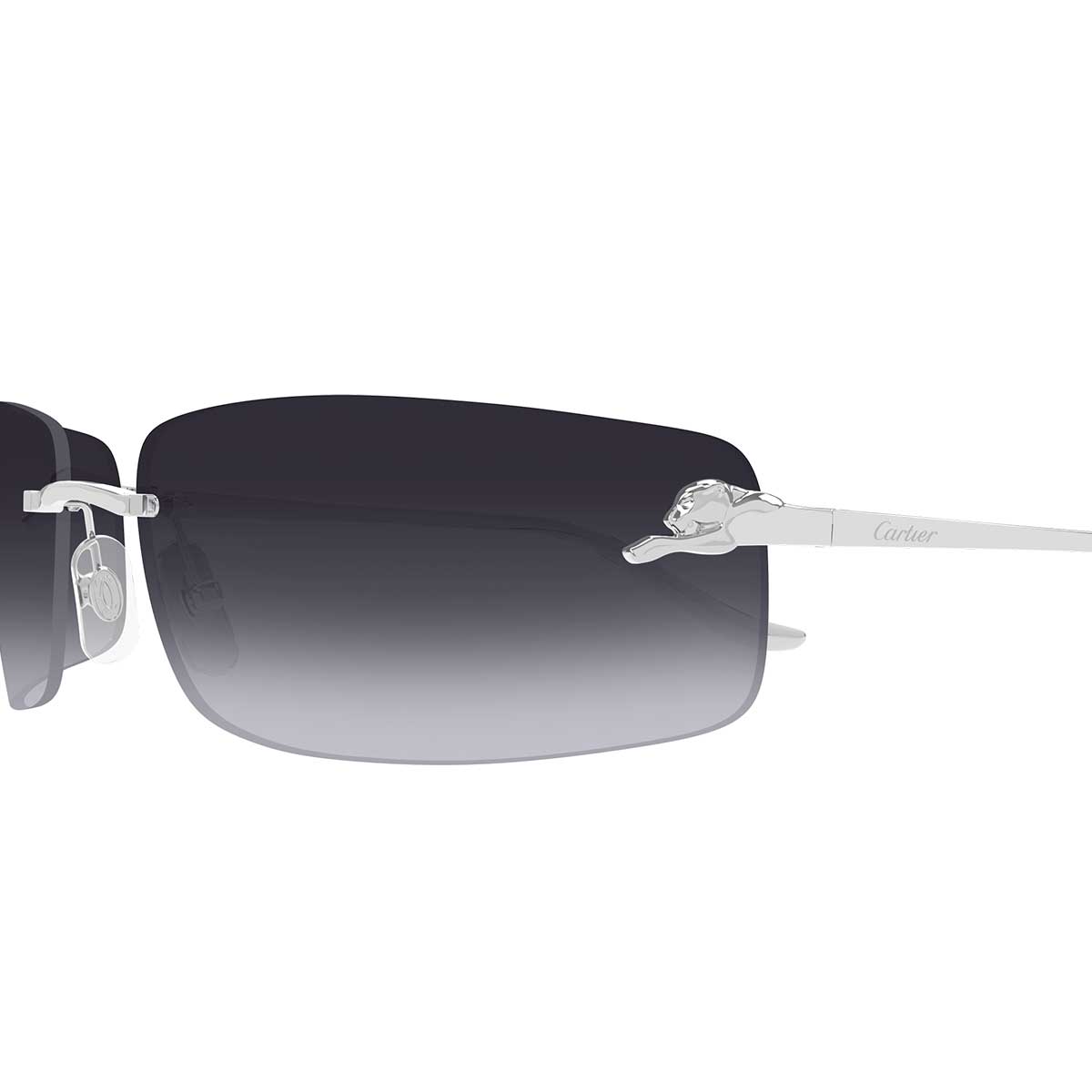 Cartier Occhiali da Sole CT0503S 002 Argento/Grigio Unisex 3
