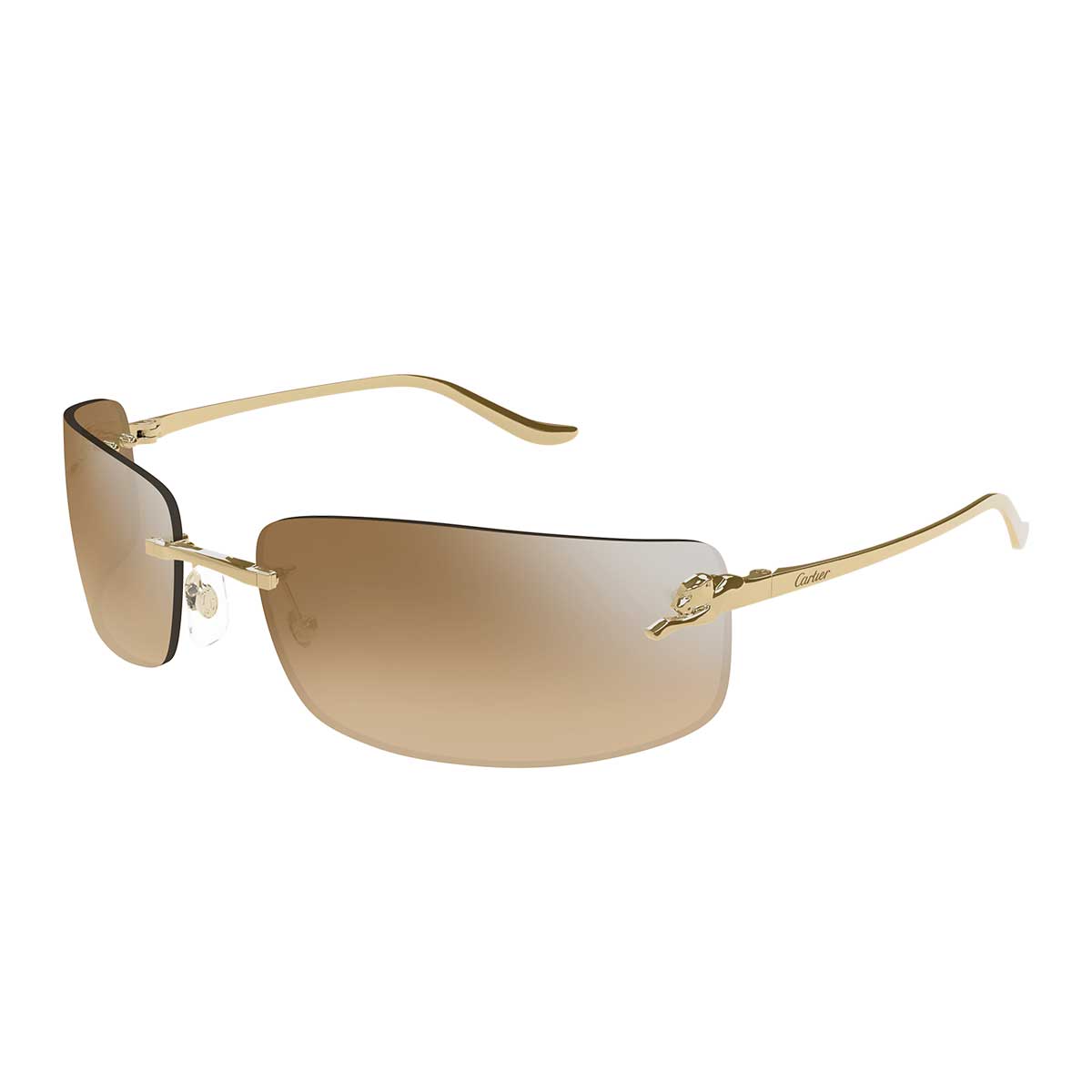 Cartier Occhiali da Sole CT0503S 004 Oro/Marrone Unisex 2
