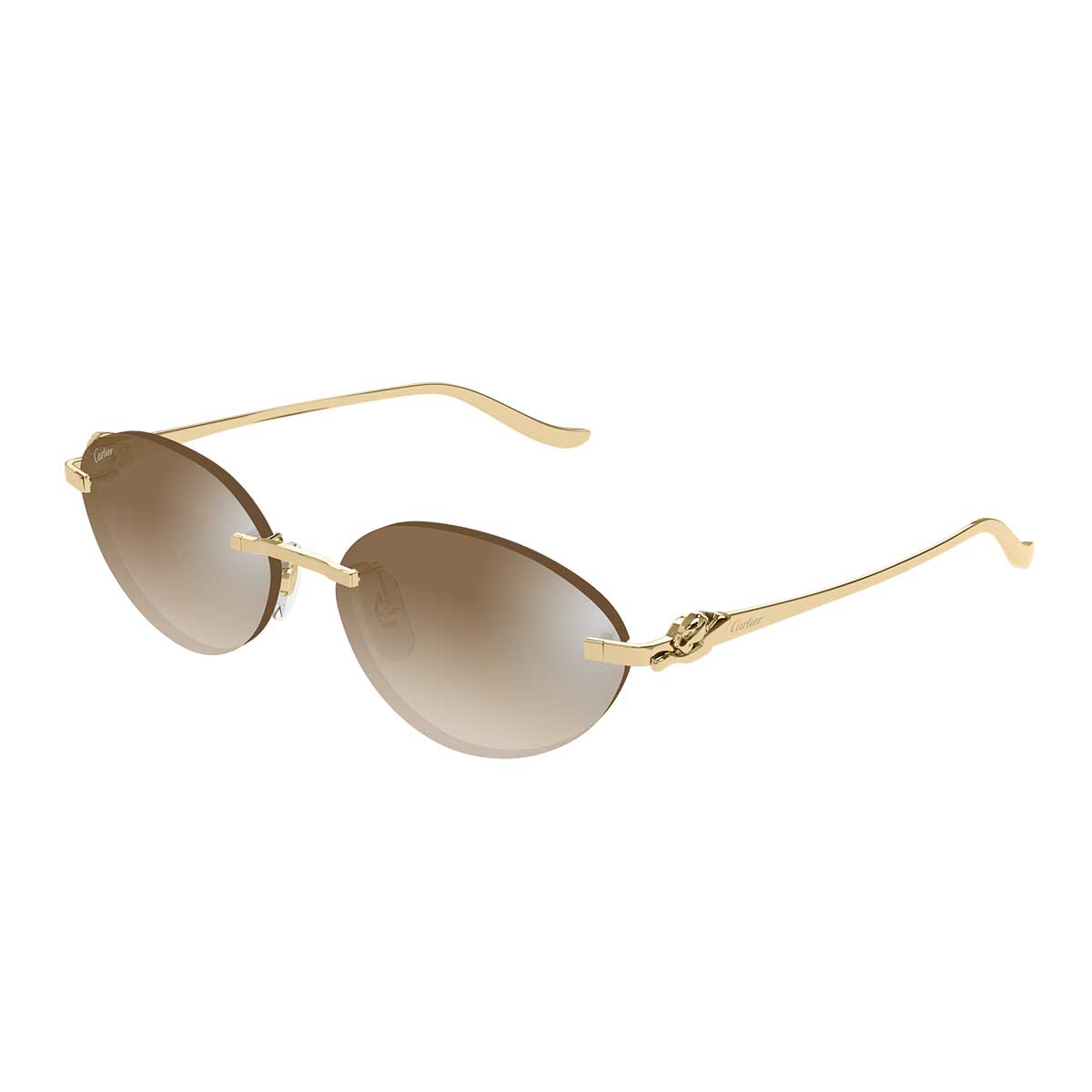 Cartier Occhiali da Sole CT0504S 003 Oro/Marrone Donna