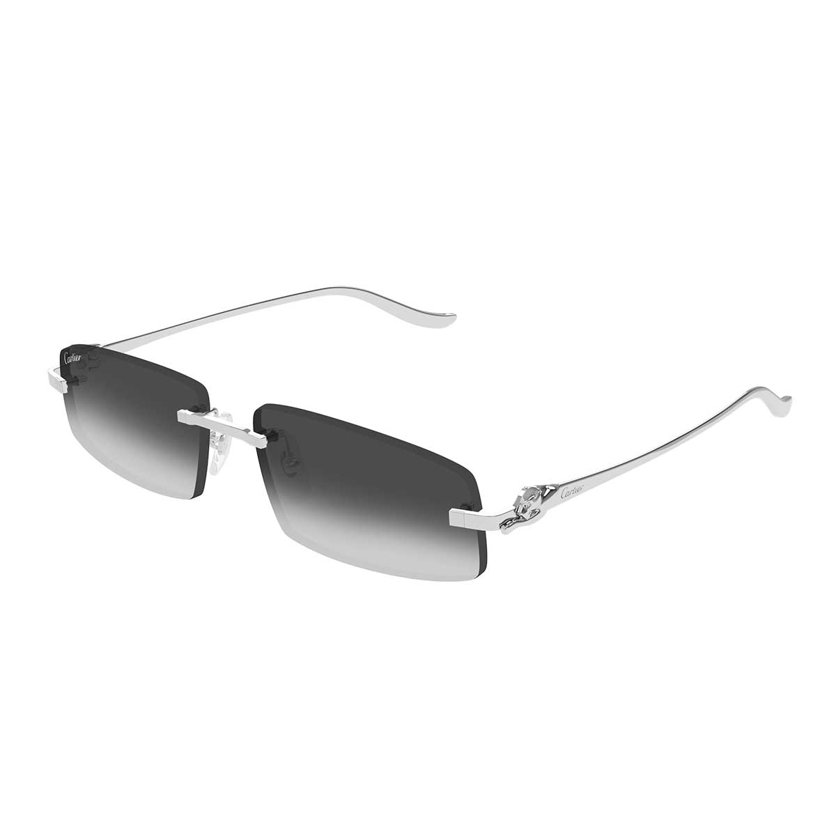 Cartier Occhiali da Sole CT0505S 002 Argento/Grigio Unisex 2