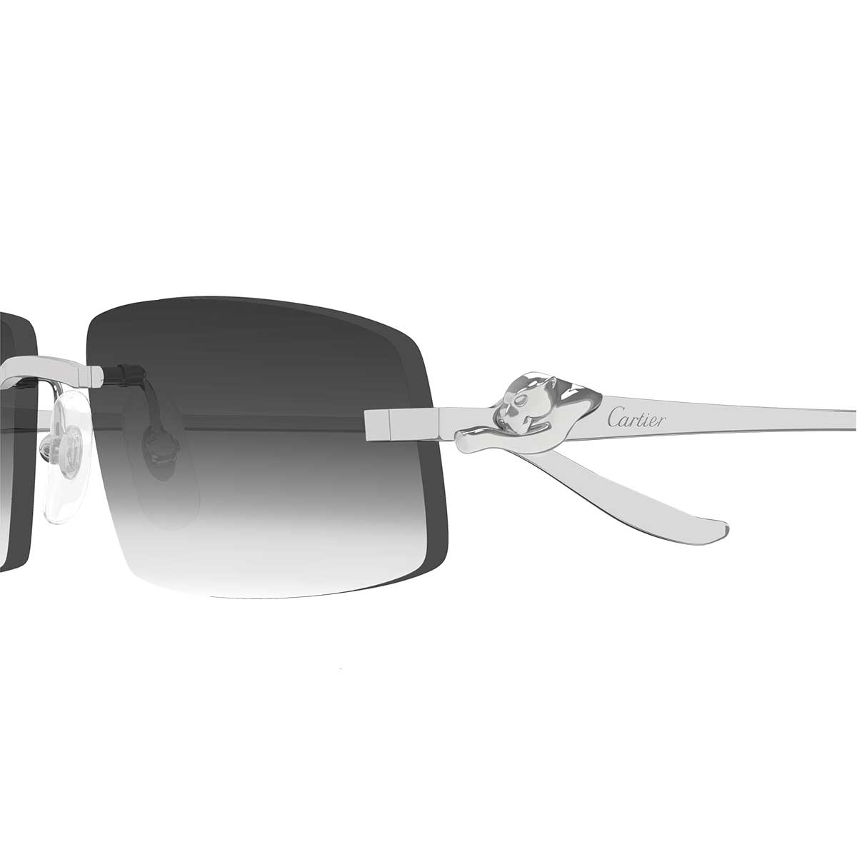 Cartier Occhiali da Sole CT0505S 002 Argento/Grigio Unisex 3