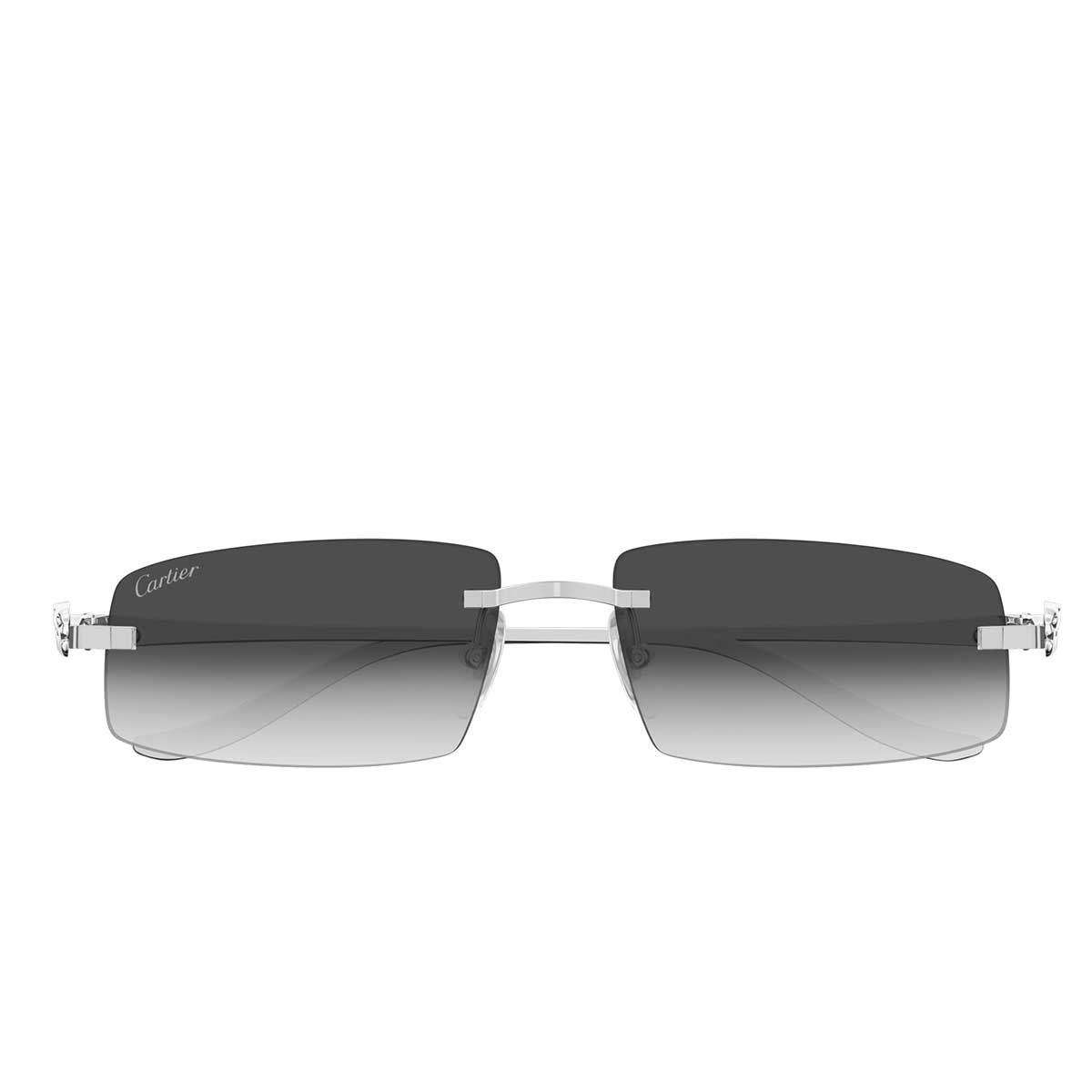 Cartier Occhiali da Sole CT0505S 002 Argento/Grigio Unisex