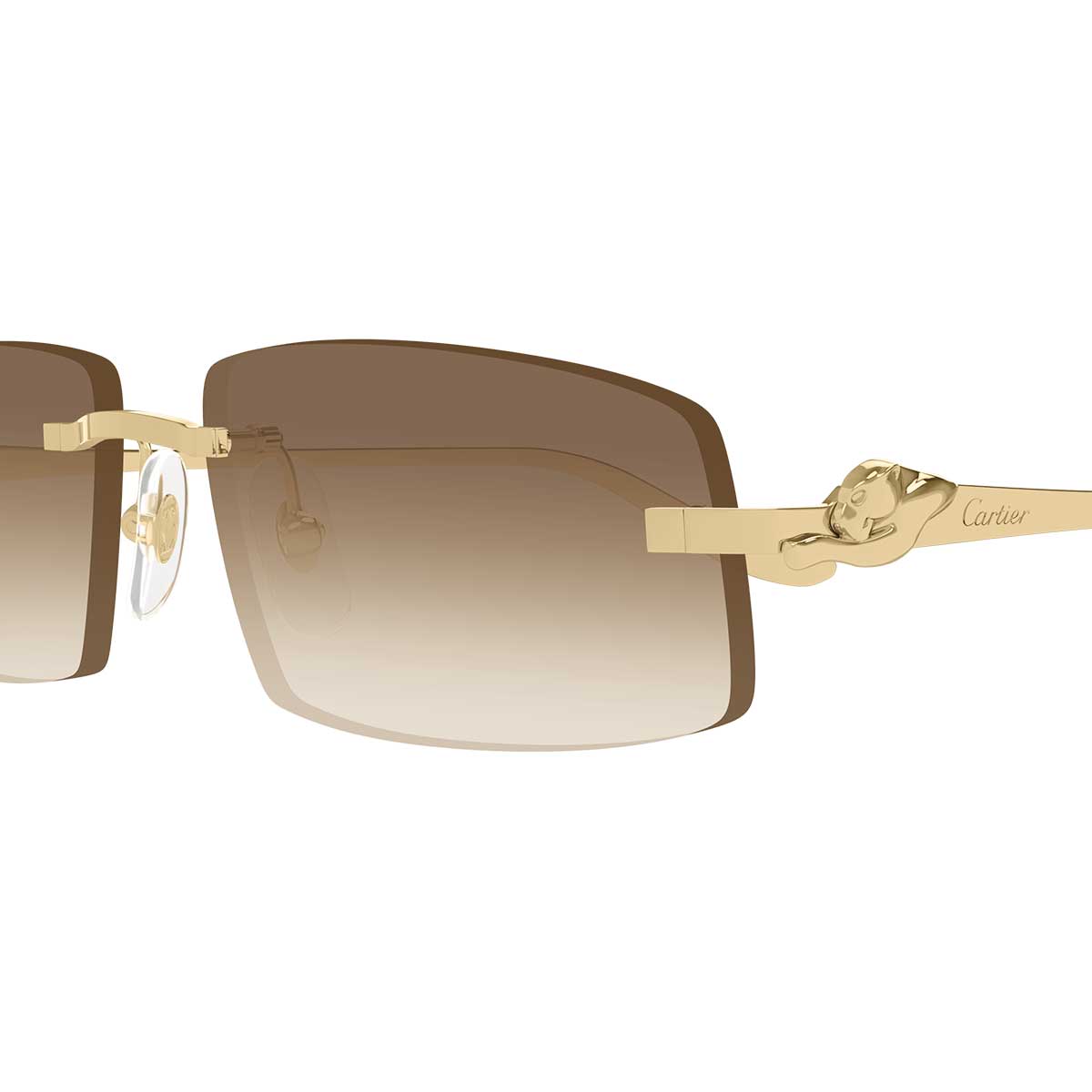 Cartier Occhiali da Sole CT0505S 003 Oro/Marrone Unisex 3