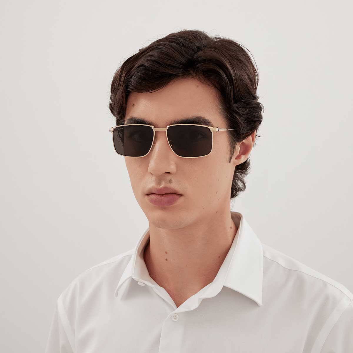 Cartier Occhiali da Sole CT0534S 001 Oro/Grigio Uomo 4