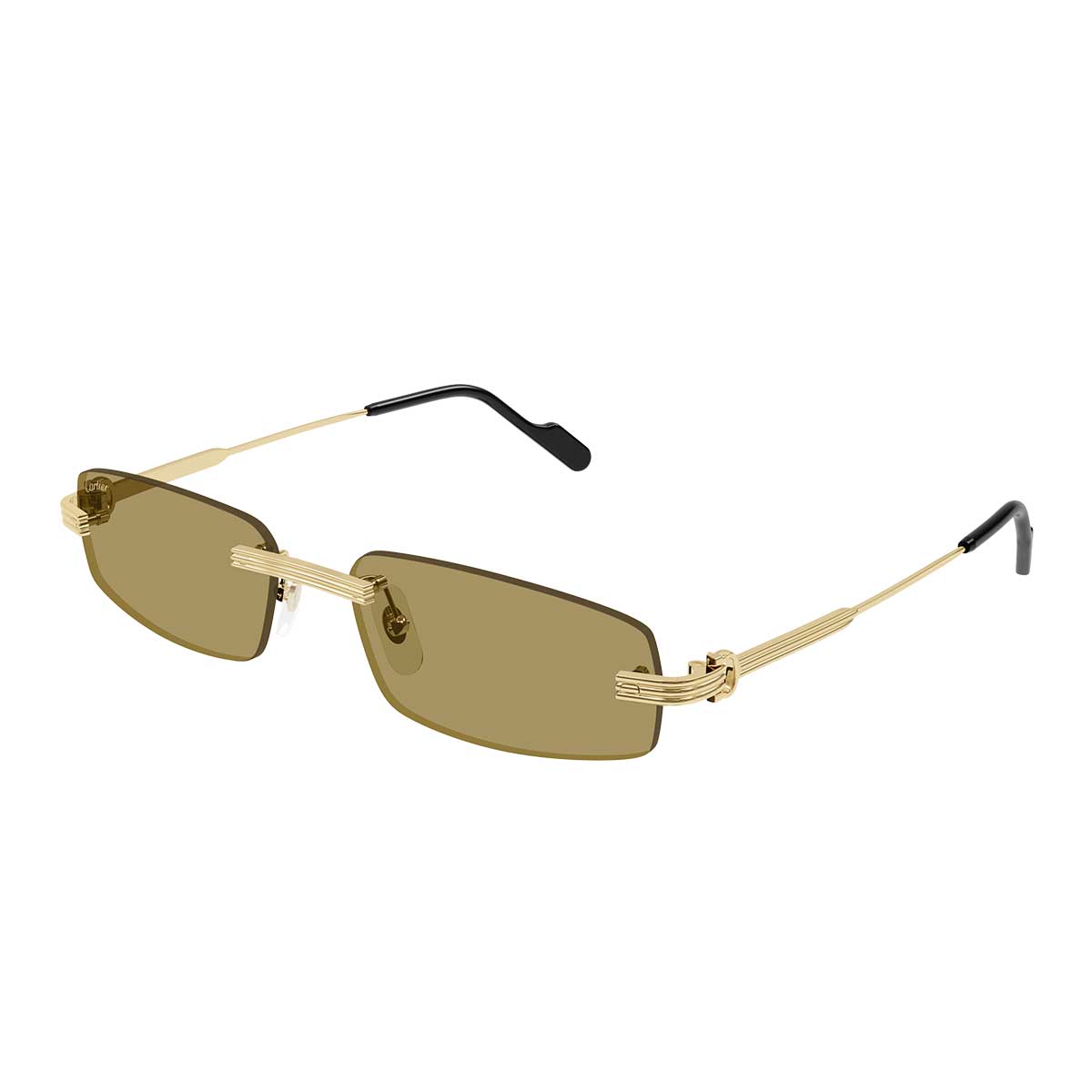 Cartier Occhiali da Sole CT0535S 003 Oro/Marrone Uomo 2