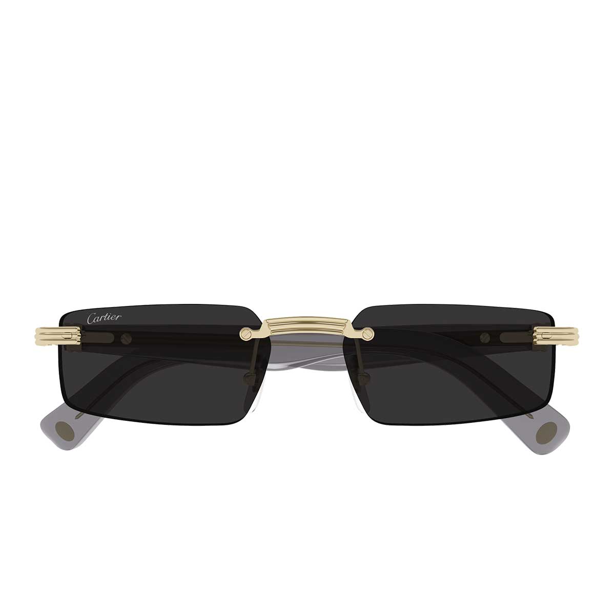 Cartier Occhiali da Sole CT0537S 001 OroGrigio/Grigio Uomo