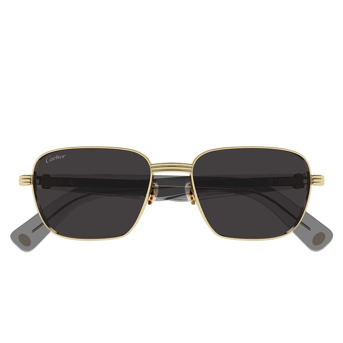 Cartier Occhiali da Sole CT0538S 001 OroGrigio/Grigio Uomo