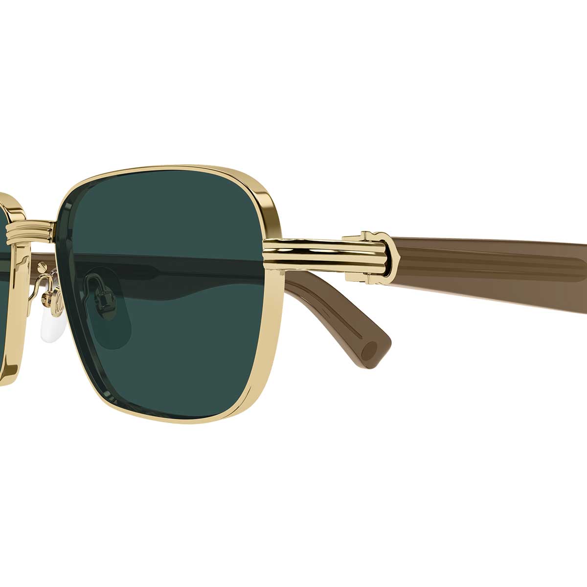 Cartier Occhiali da Sole CT0538S 002 OroMarrone/Verde Uomo 3