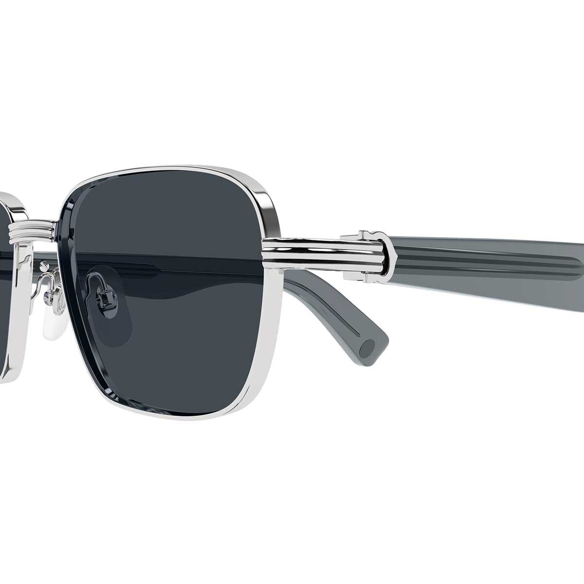 Cartier Occhiali da Sole CT0538S 003 ArgentoBlu/Grigio Uomo 3