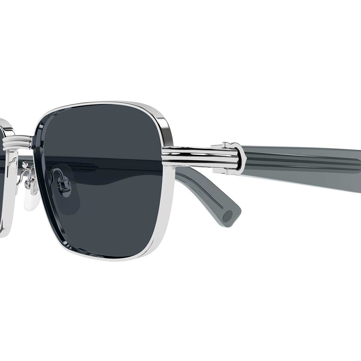 Cartier Occhiali da Sole CT0538S 008 ArgentoBlu/Grigio Uomo 3