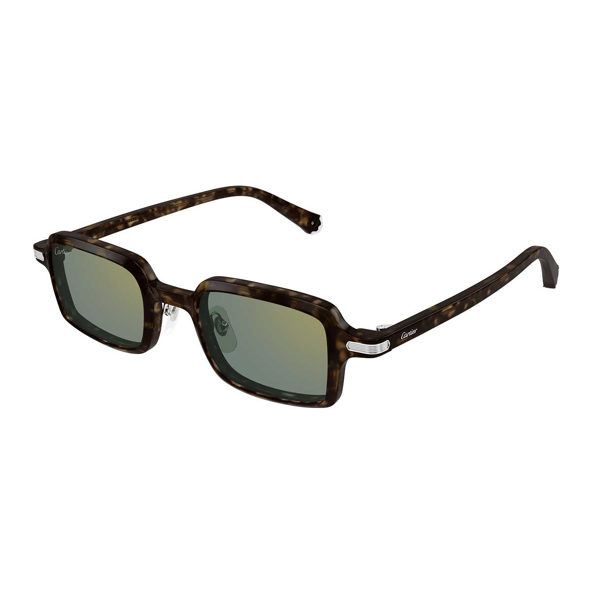 Cartier Occhiali da Sole CT0539S 002 Marrone/Verde Unisex 2