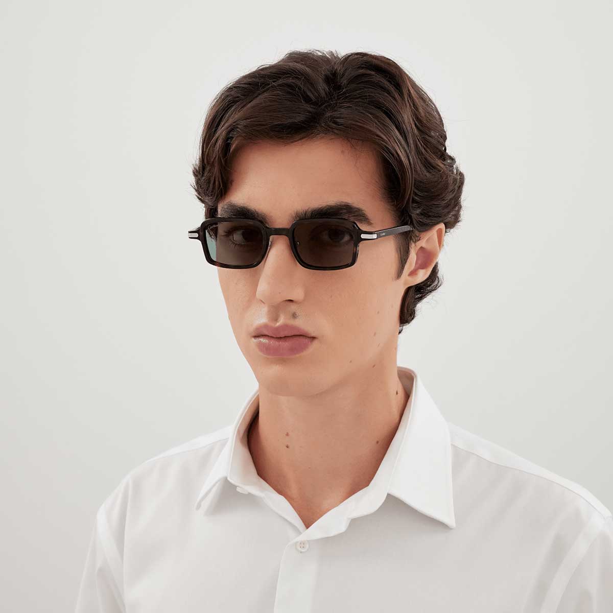 Cartier Occhiali da Sole CT0539S 002 Marrone/Verde Unisex 4