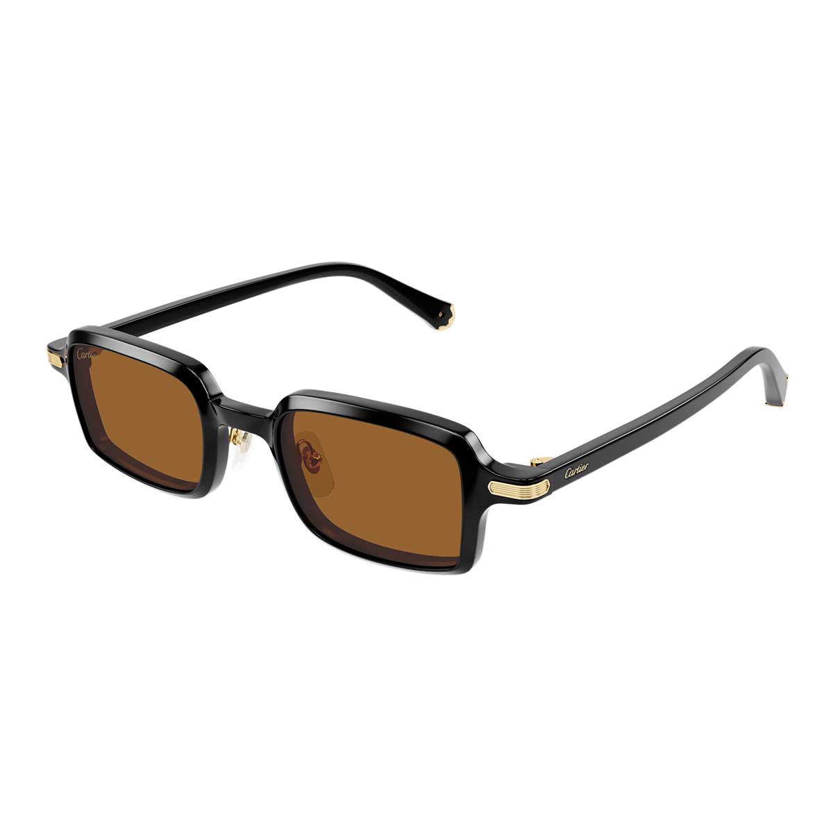 Cartier Occhiali da Sole CT0539S 003 Nero/Arancione Unisex 2