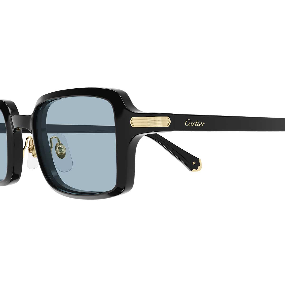 Cartier Occhiali da Sole CT0539S 006 Nero/Azzurro Unisex 3