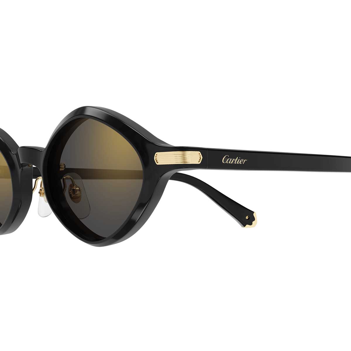 Cartier Occhiali da Sole CT0540S 001 Nero/Grigio Unisex 3