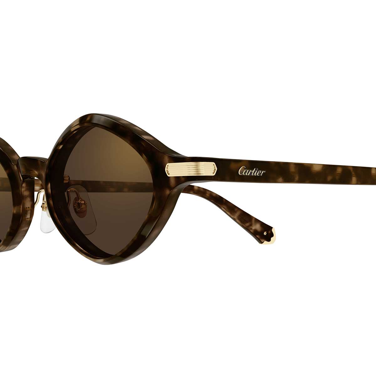 Cartier Occhiali da Sole CT0540S 002 Marrone/Marrone Unisex 3
