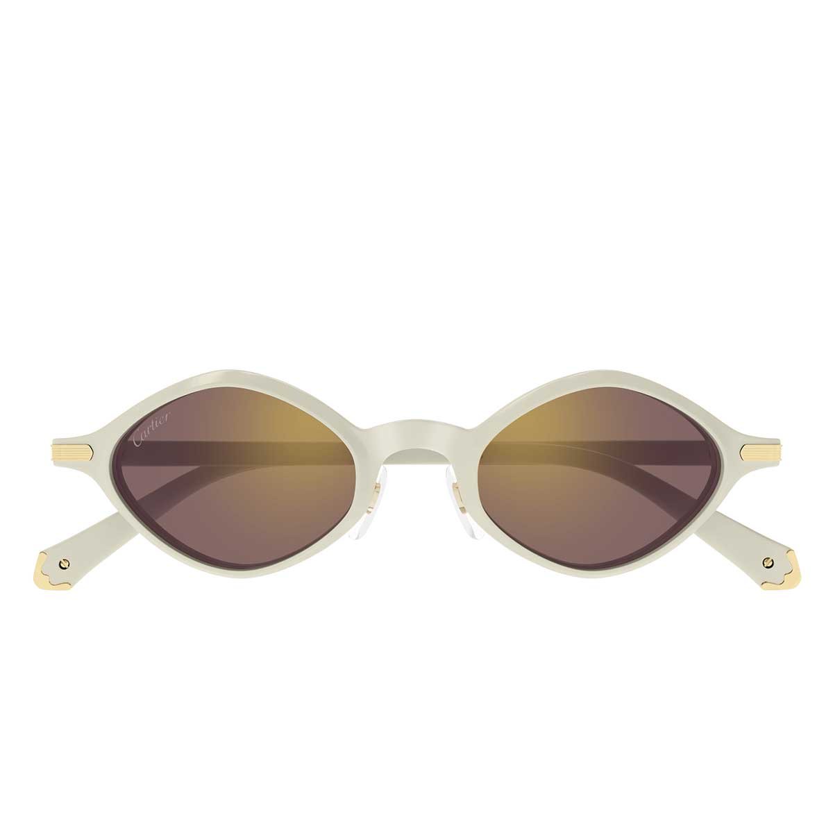 Cartier Occhiali da Sole CT0540S 005 Avorio/Viola Unisex