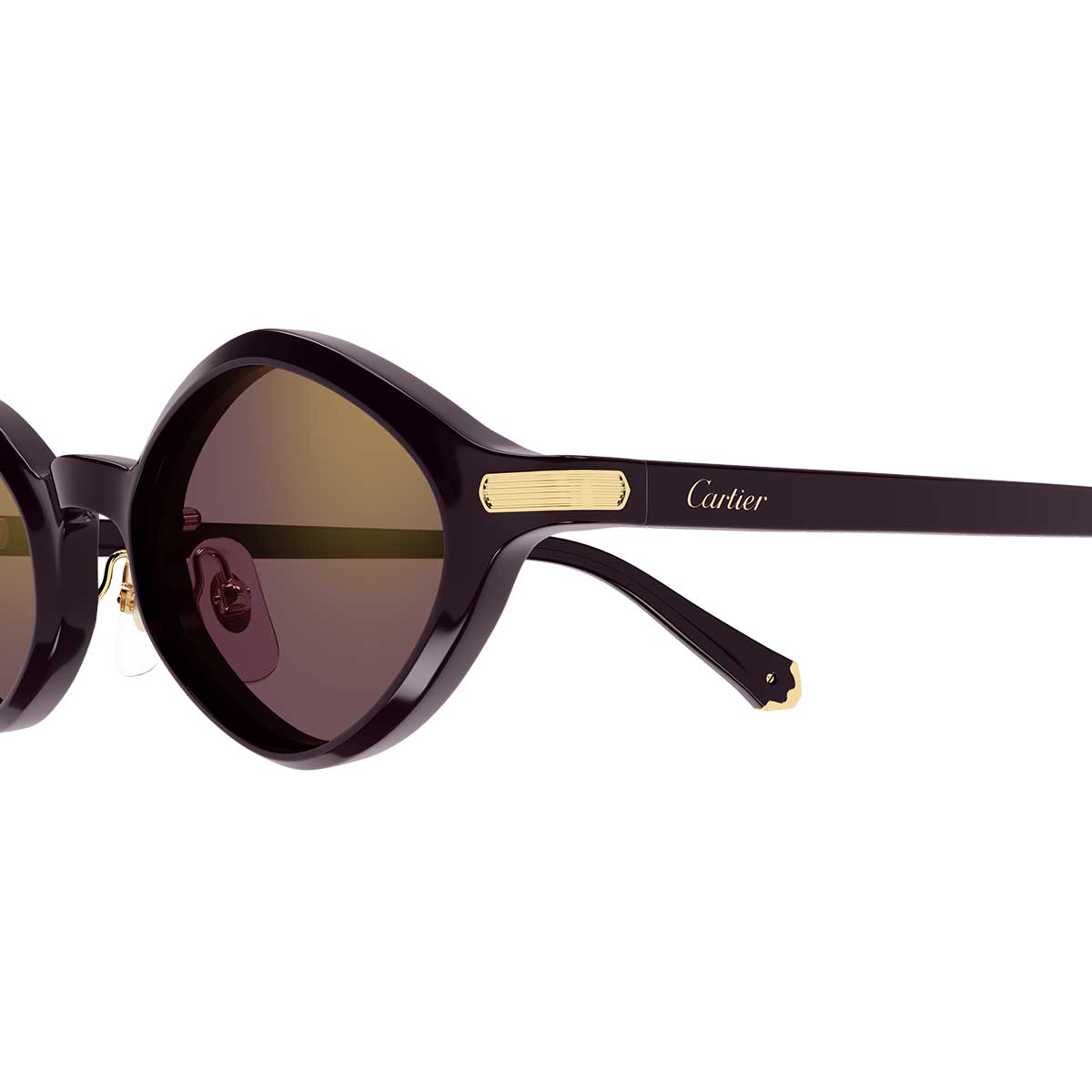 Cartier Occhiali da Sole CT0540S 006 Burgundy/Viola Unisex 3
