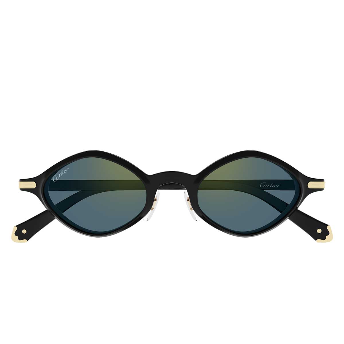 Cartier Occhiali da Sole CT0540S 007 Nero/Verde Unisex