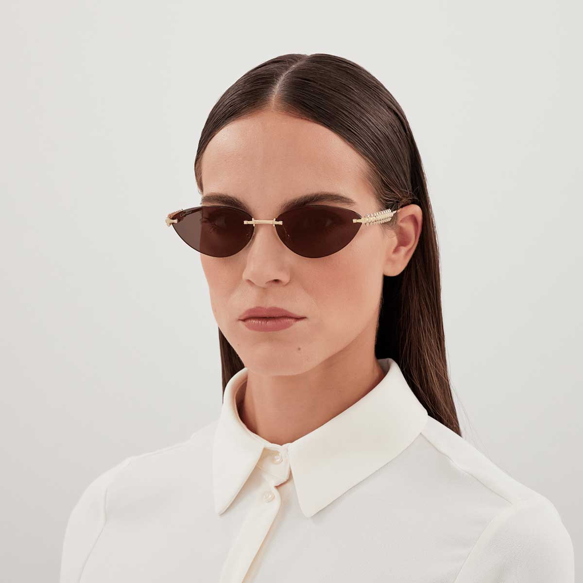 Cartier Occhiali da Sole CT0543S 003 Oro/Rosa Donna 4