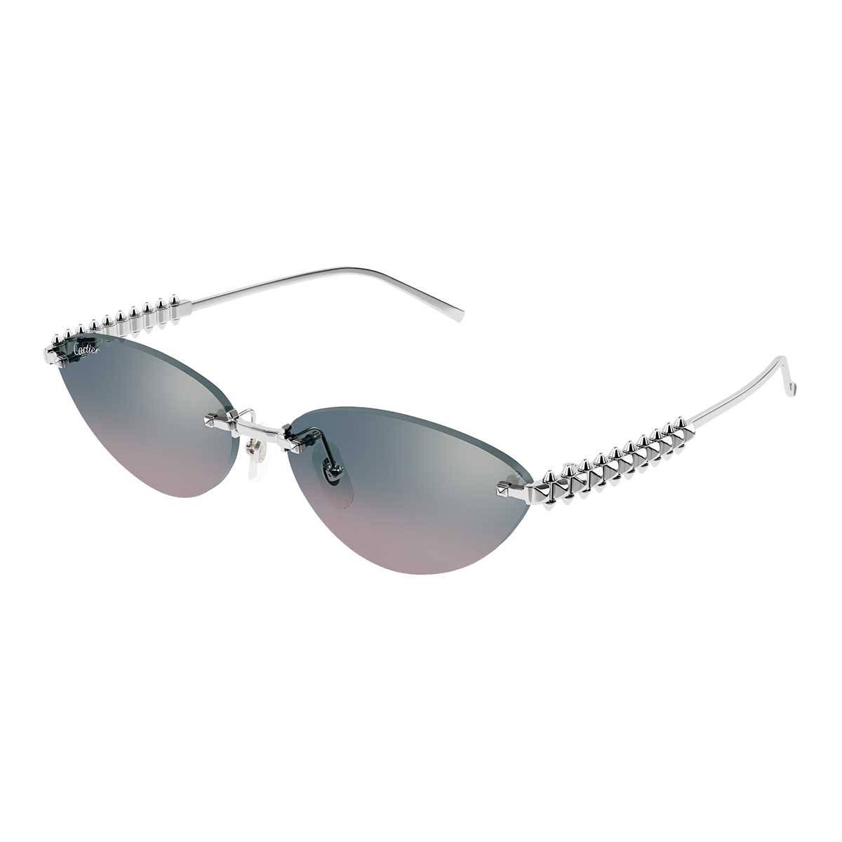 Cartier Occhiali da Sole CT0543S 005 Argento/Azzurro Donna 2