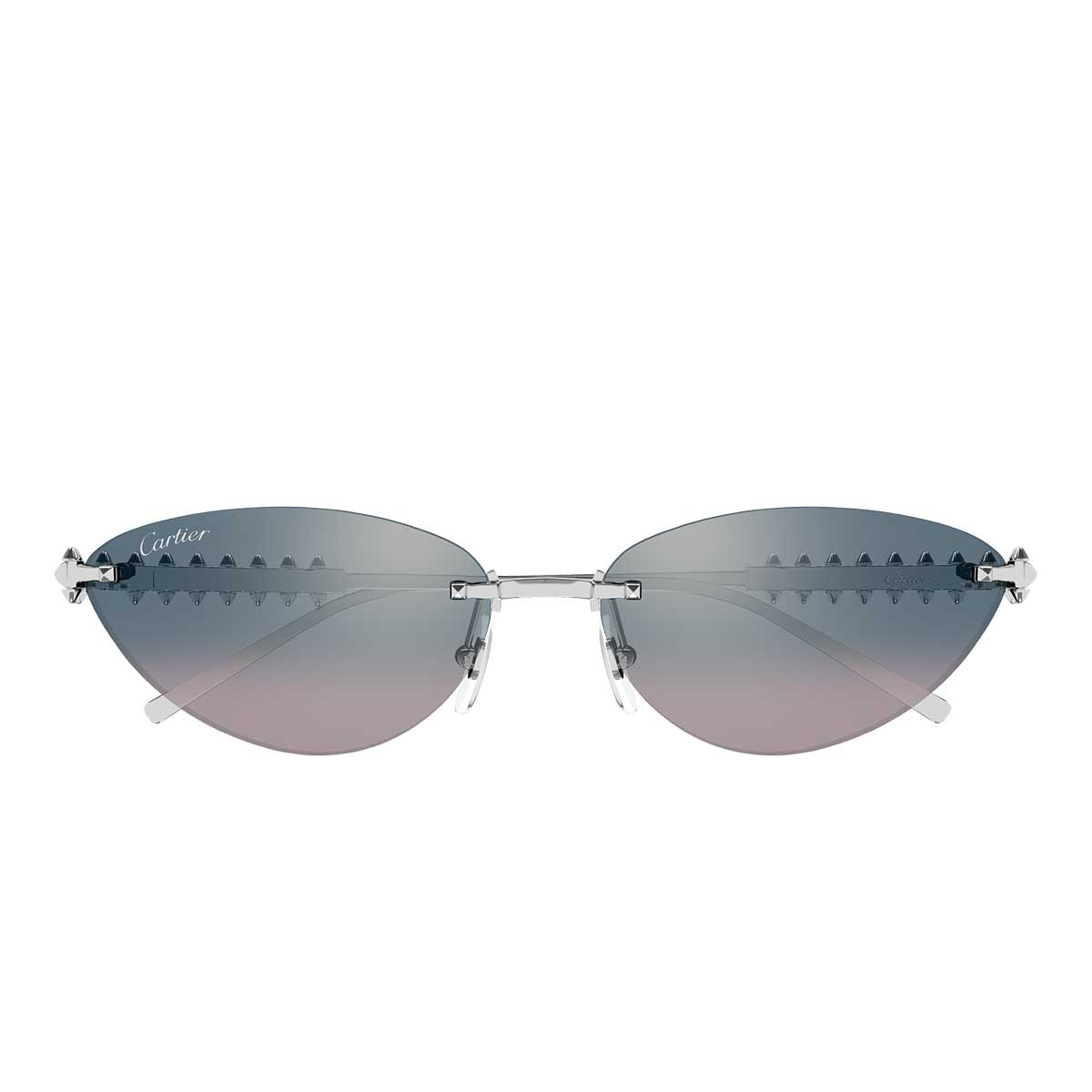 Cartier Occhiali da Sole CT0543S 005 Argento/Azzurro Donna