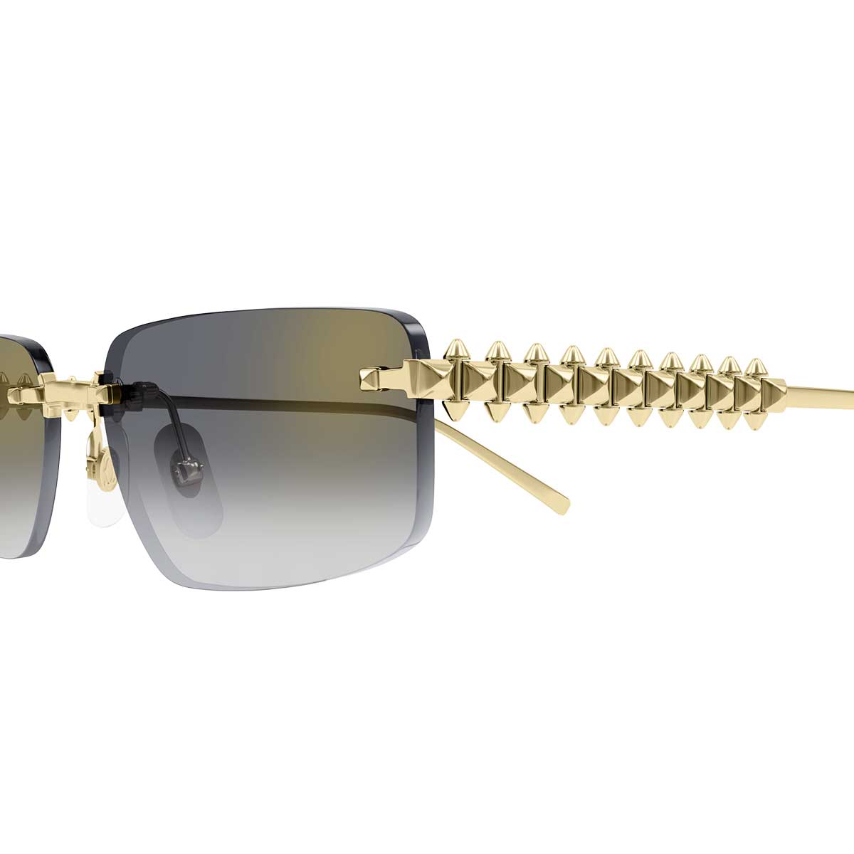 Cartier Occhiali da Sole CT0544S 001 Oro/Grigio Unisex 3