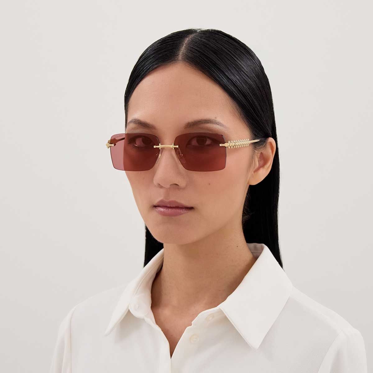 Cartier Occhiali da Sole CT0545S 004 Oro/Rosa Donna 4