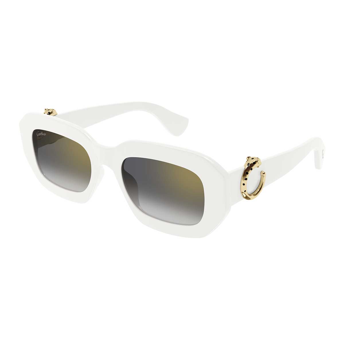 Cartier Occhiali da Sole CT0546S 003 Bianco/Grigio Donna 2