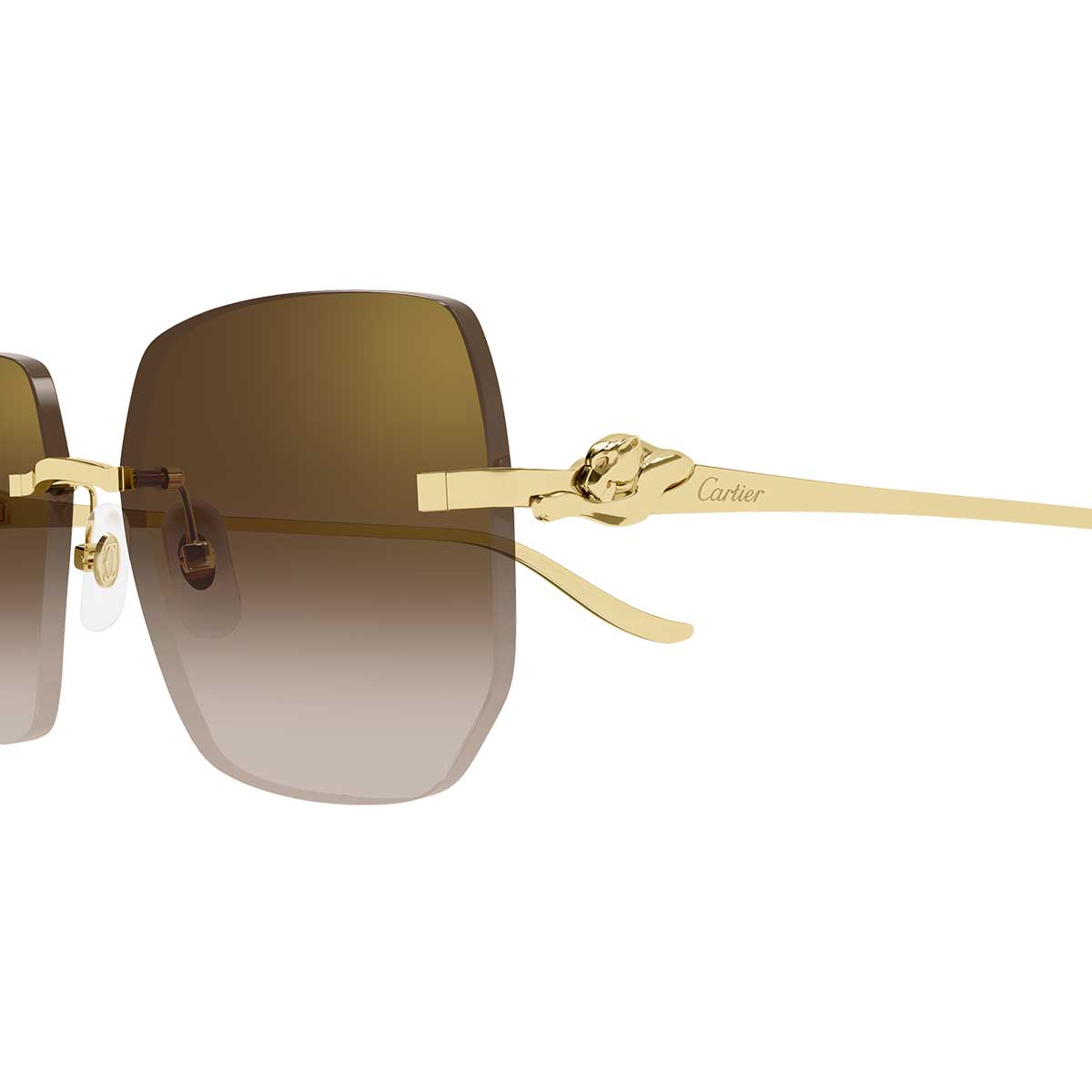 Cartier Occhiali da Sole CT0549S 005 Oro/Marrone Donna 3