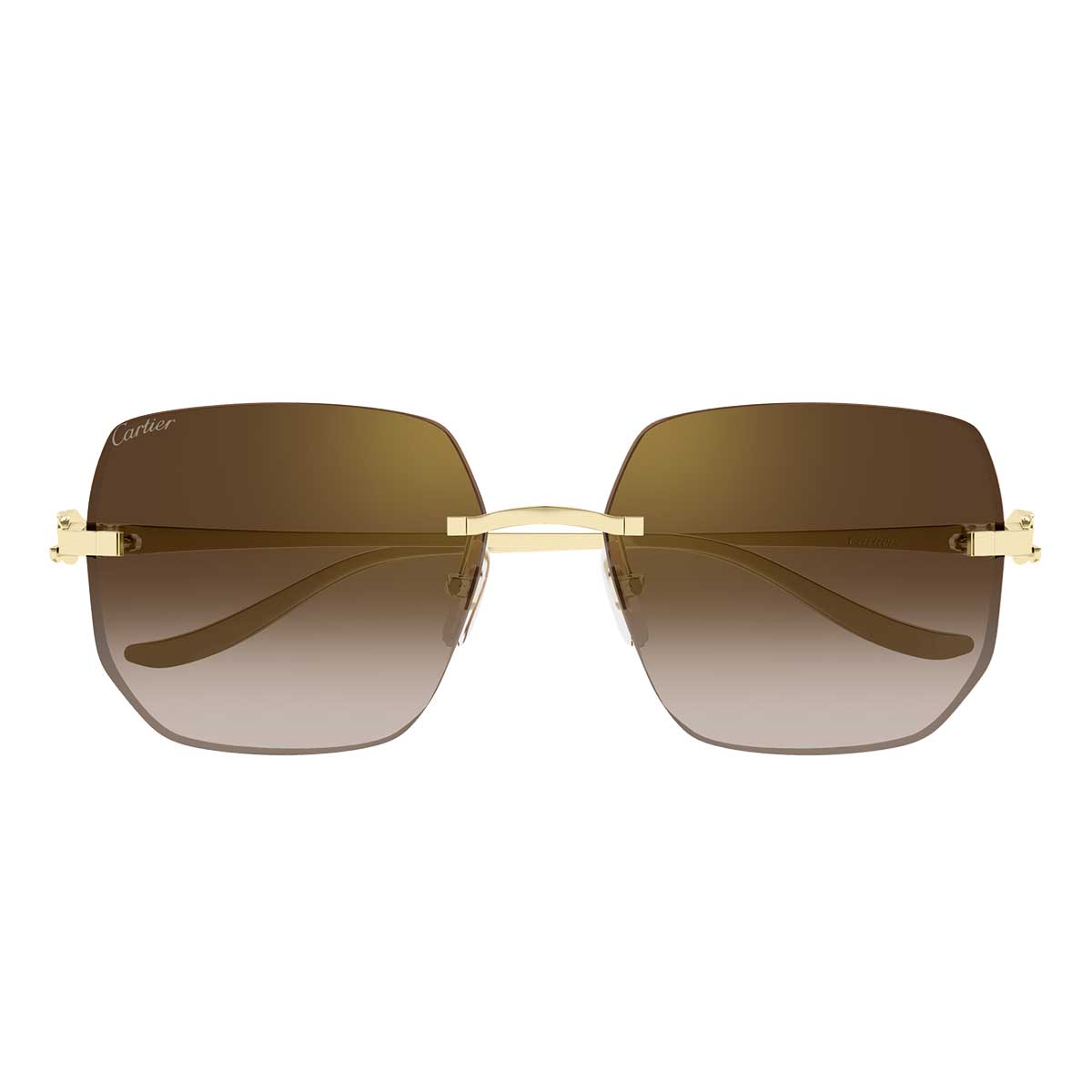 Cartier Occhiali da Sole CT0549S 005 Oro/Marrone Donna
