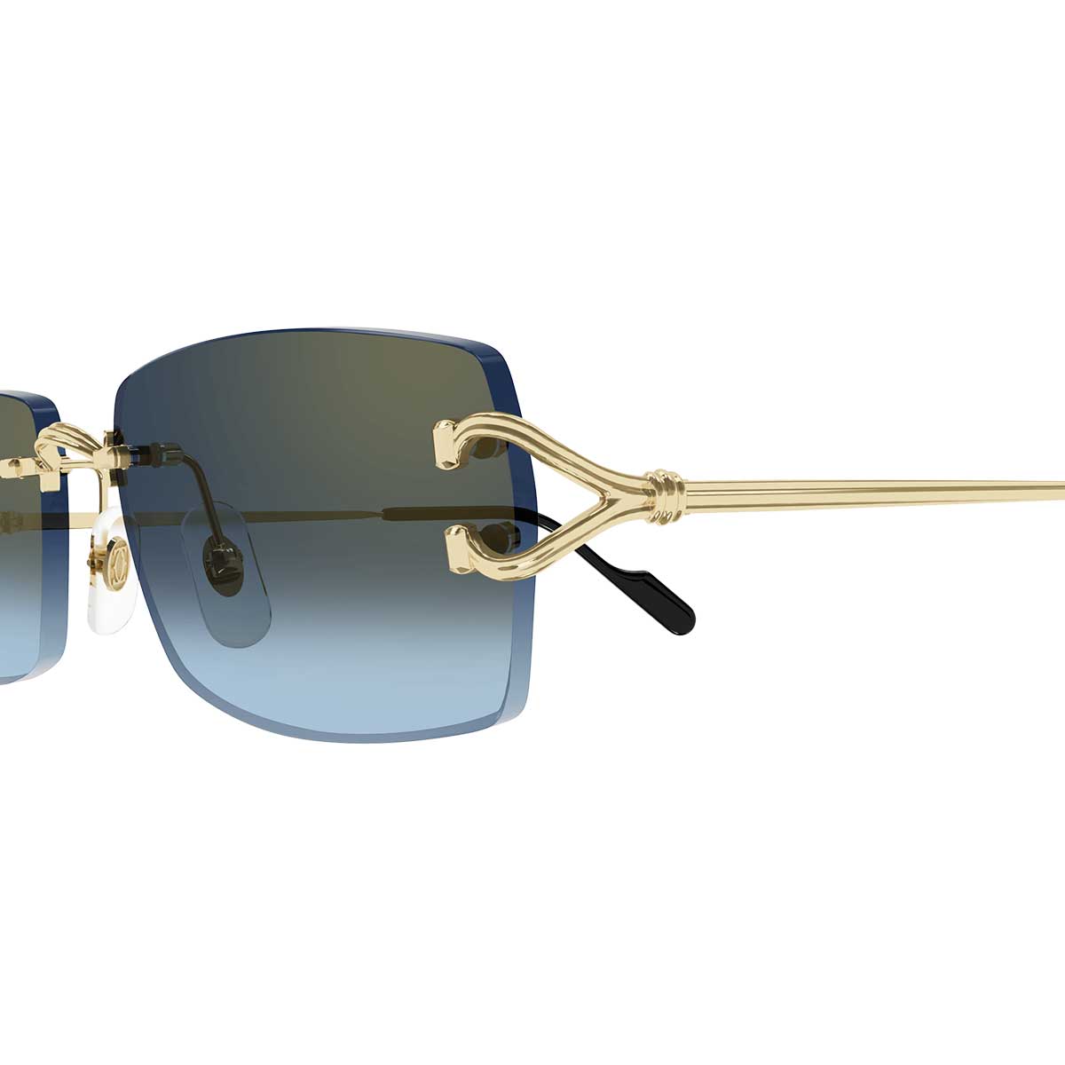 Cartier Occhiali da Sole CT0550S 002 Oro/Blu Uomo