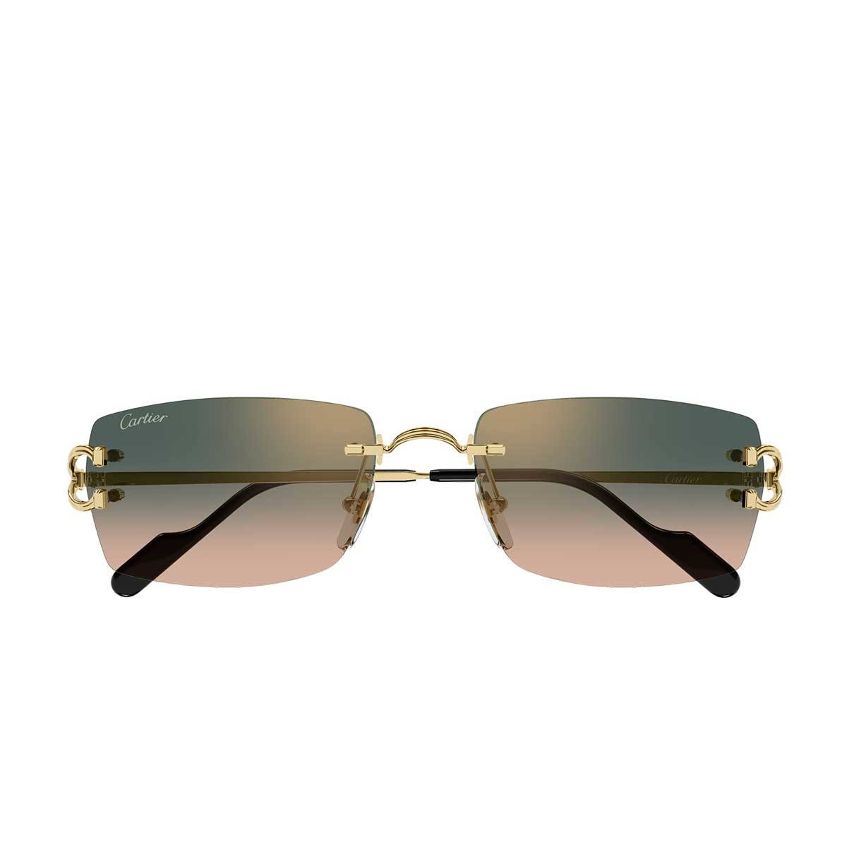 Cartier Occhiali da Sole CT0550S 009 Oro/Verde Uomo