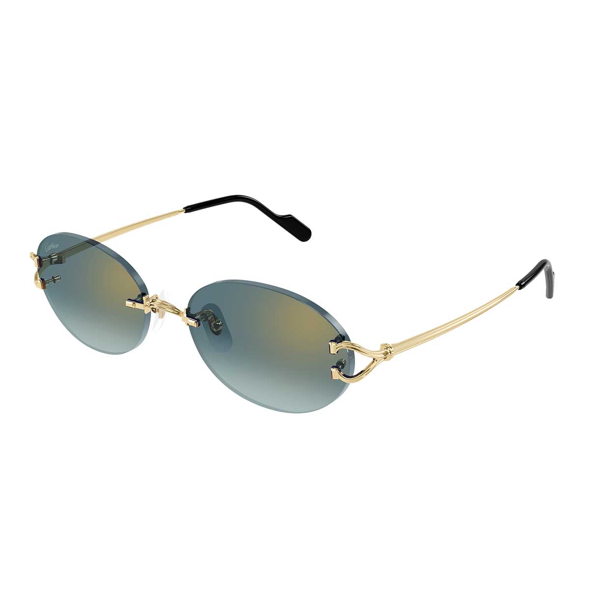 Cartier Occhiali da Sole CT0551S 007 Oro/Verde Unisex
