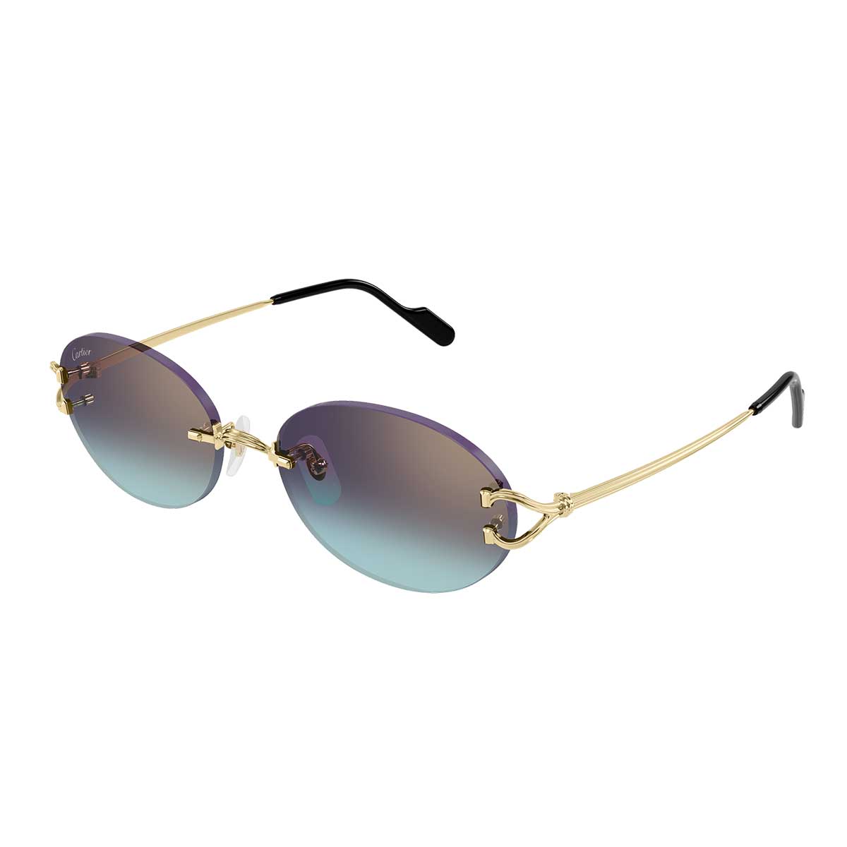 Cartier Occhiali da Sole CT0551S 008 Oro/Viola Unisex