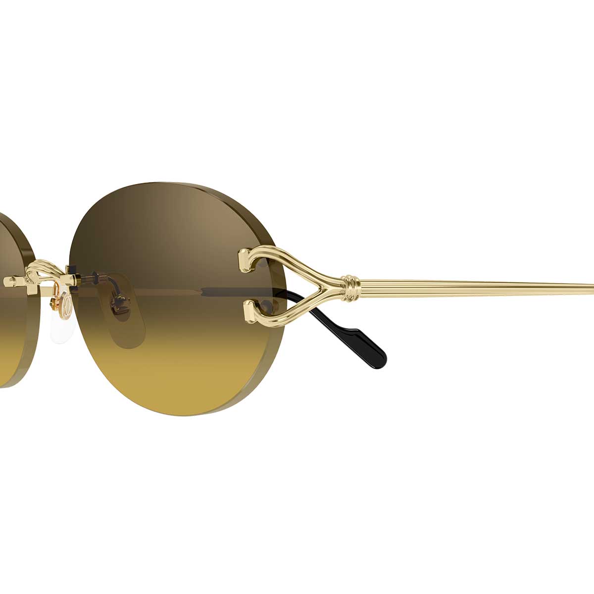 Cartier Occhiali da Sole CT0551S 009 Oro/Marrone Unisex