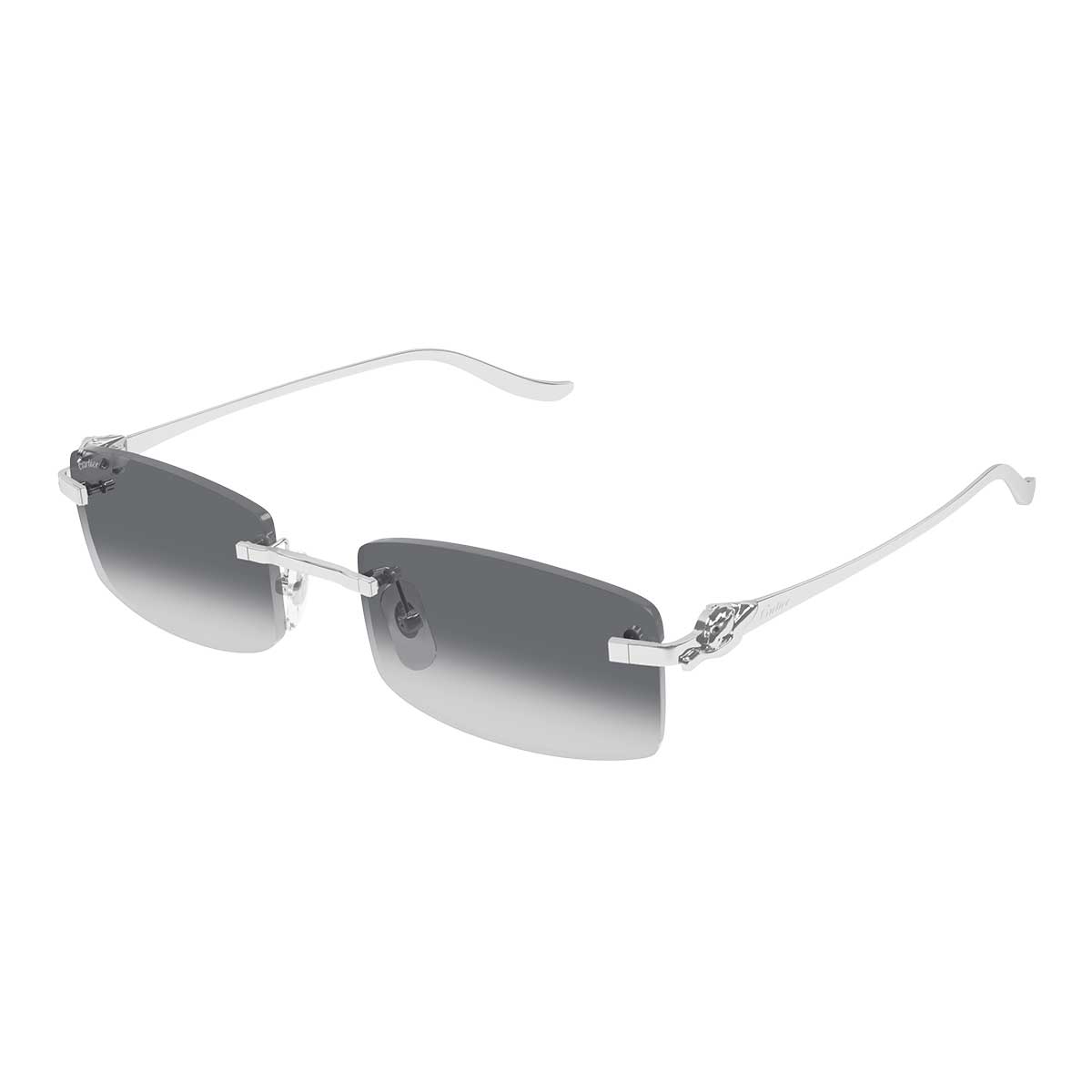 Cartier Occhiali da Sole CT0552S 002 Argento/Grigio Unisex 2