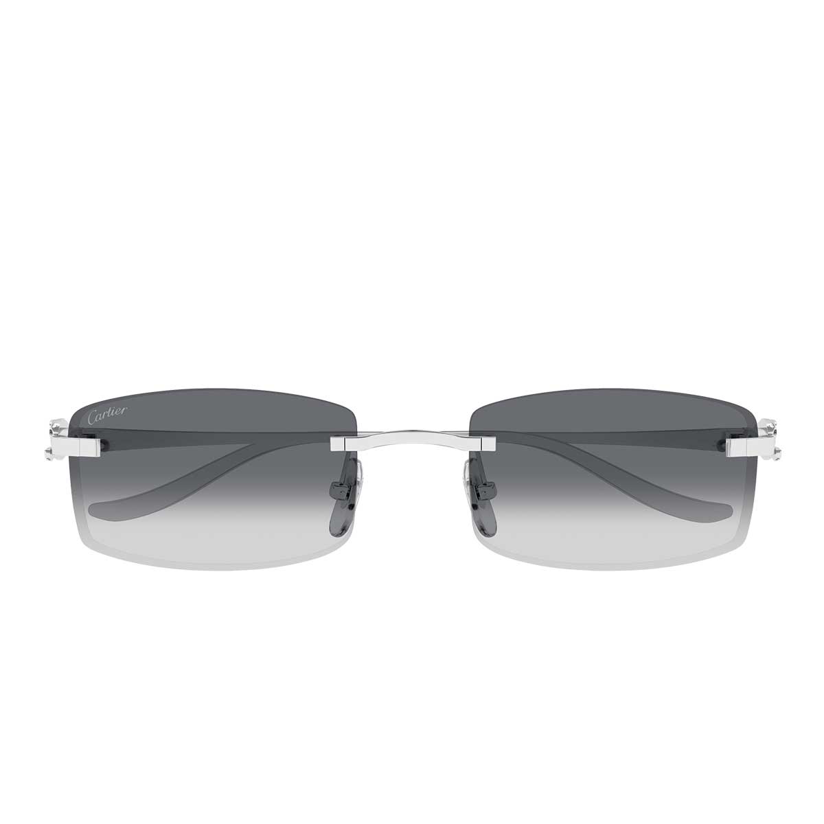 Cartier Occhiali da Sole CT0552S 002 Argento/Grigio Unisex