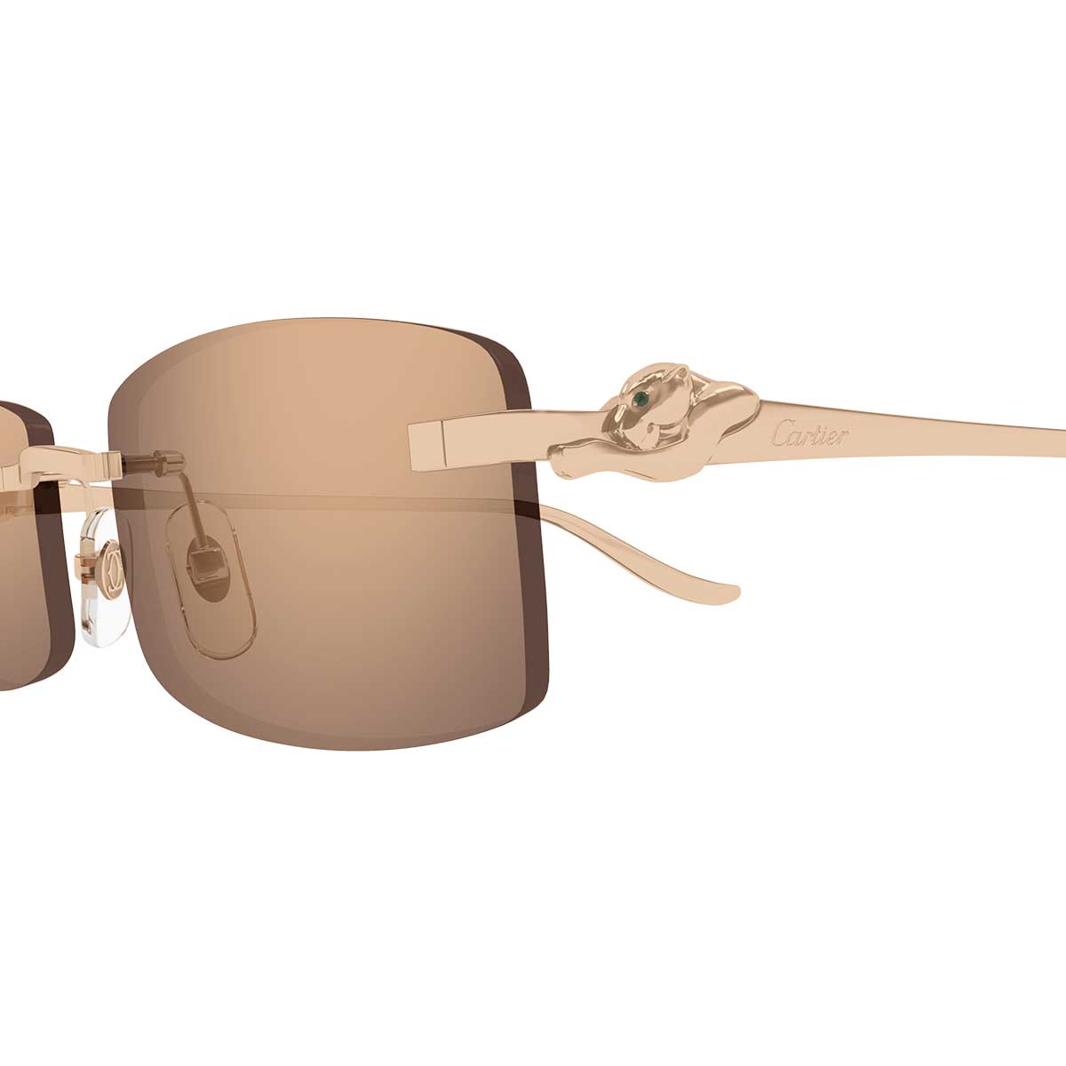 Cartier Occhiali da Sole CT0552S 003 Bronzo/Oro Unisex 3