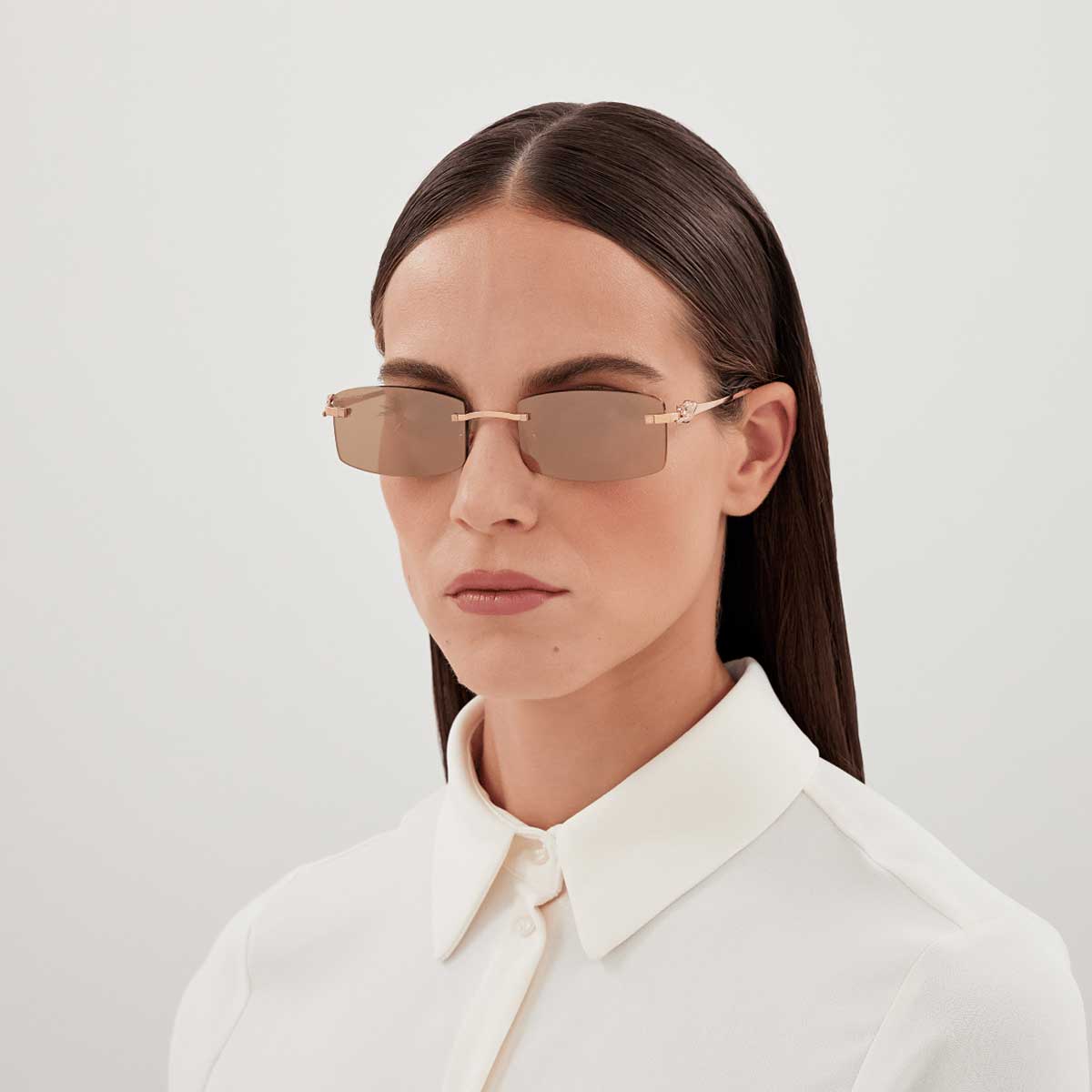 Cartier Occhiali da Sole CT0552S 003 Bronzo/Oro Unisex 4
