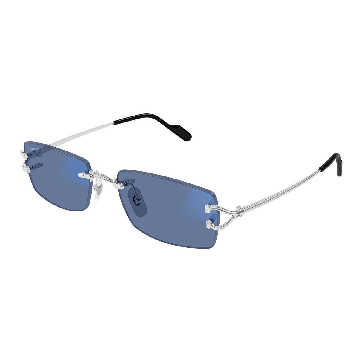 Cartier Occhiali da Sole CT0563S 001 Argento/Trasparente Uomo Fotocromatici 5