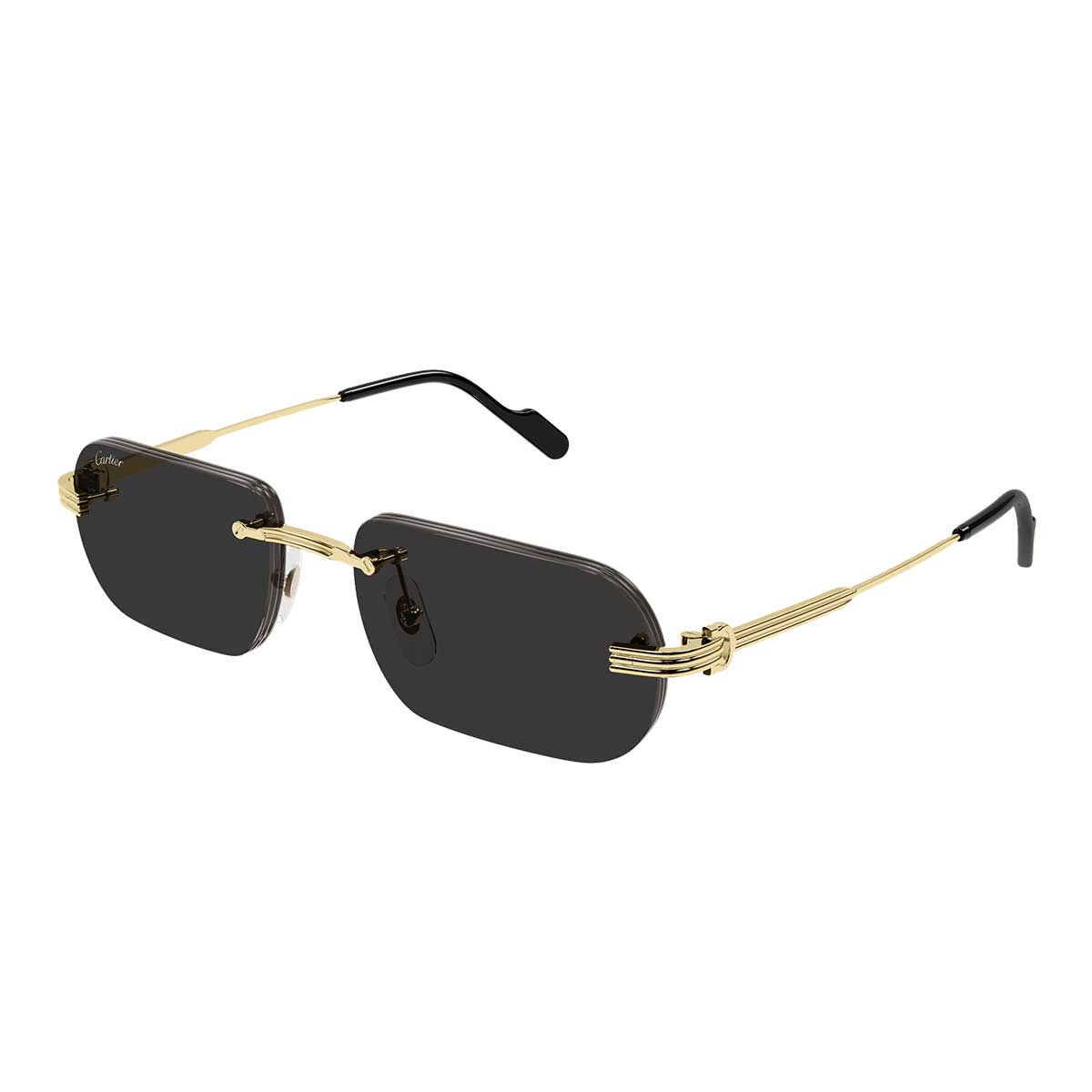 Cartier Occhiali da Sole CT0577S 001 Oro/Grigio Uomo 2