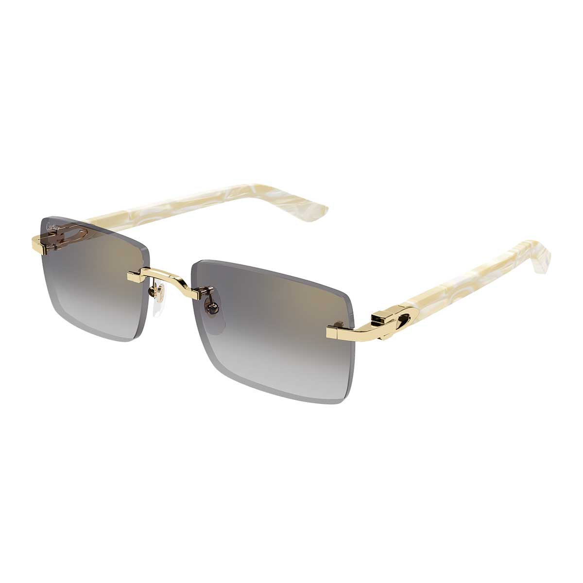 Cartier Occhiali da Sole CT0579S 007 OroAvorio/Grigio Uomo 2