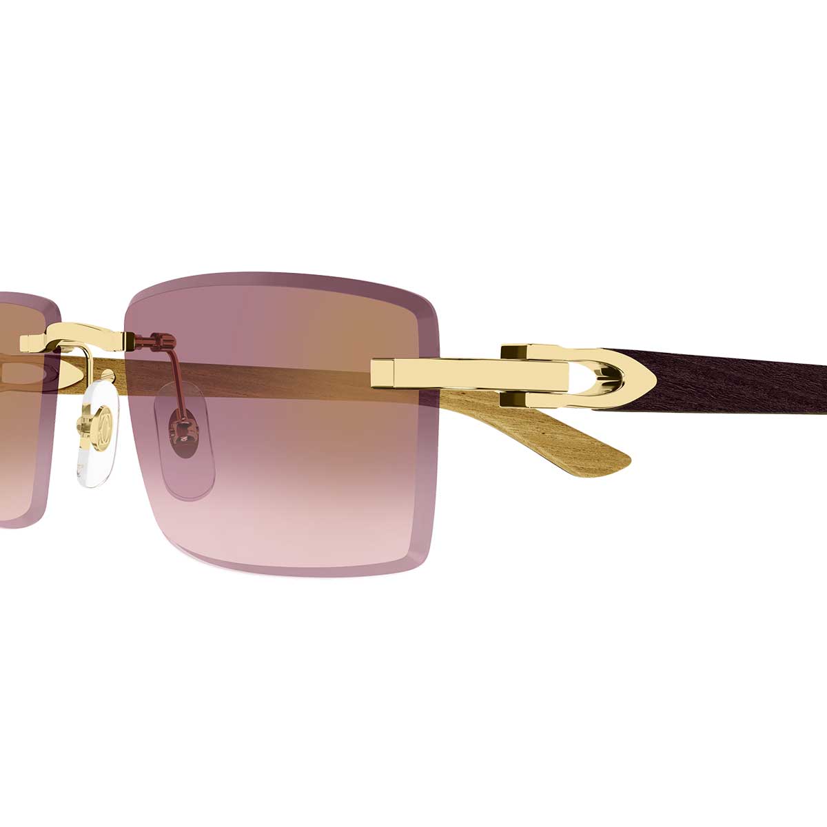 Cartier Occhiali da Sole CT0582S 002 OroBurgundy/Rosso Uomo 3