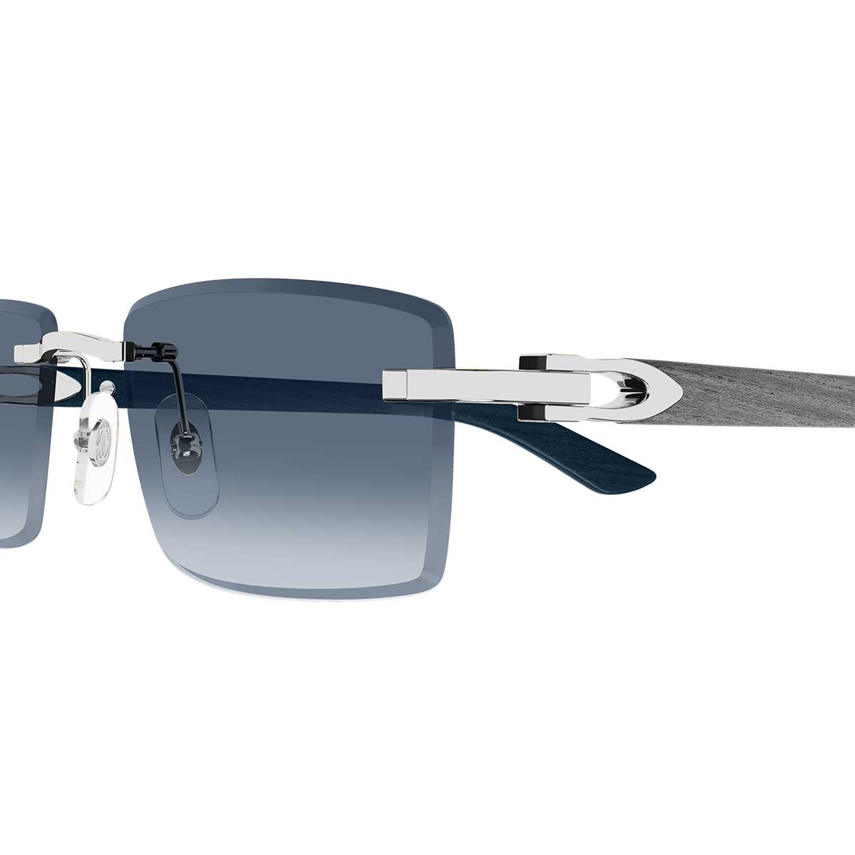 Cartier Occhiali da Sole CT0582S 004 ArgentoGrigio/Blu Uomo 3