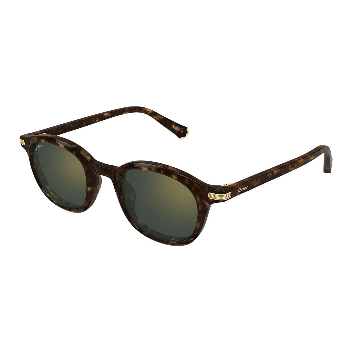 Cartier Occhiali da Sole CT0584S 002 Marrone/Verde Unisex 2