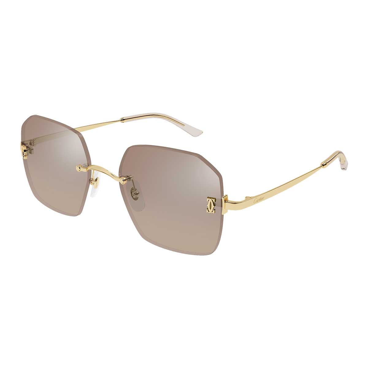 Cartier Occhiali da Sole CT0591S 003 Oro/Marrone Donna 2