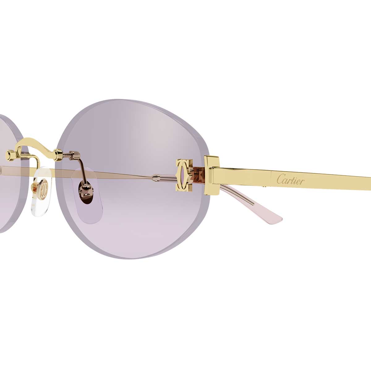 Cartier Occhiali da Sole CT0592S 003 Oro/Rosa Unisex 3