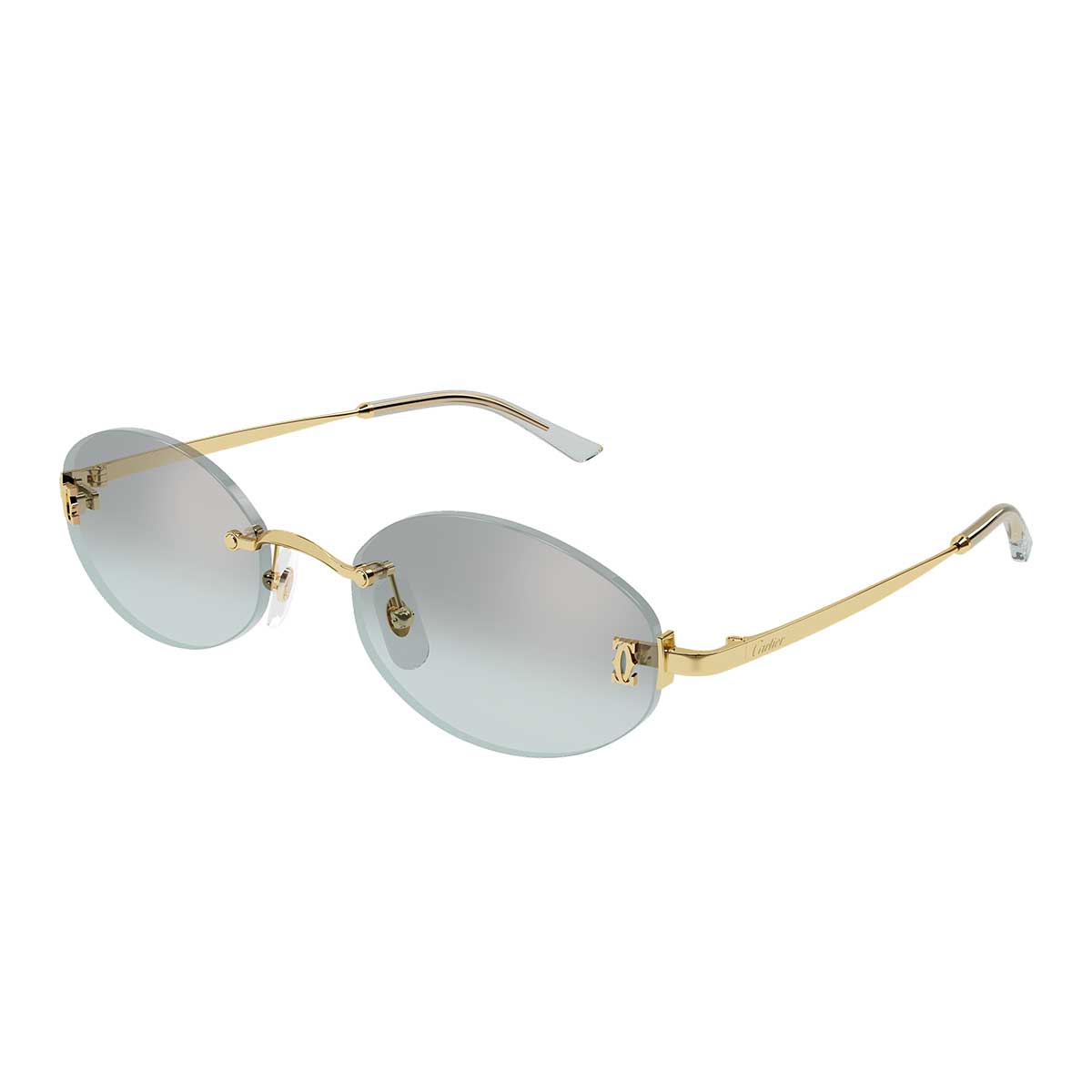 Cartier Occhiali da Sole CT0592S 004 Oro/Verde Unisex 2